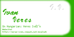 ivan veres business card